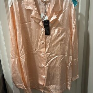 LILYSILK Pink Satin pajamas
